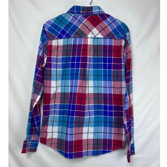 Marmot Women's Size Medium Multicolored Long Sleeve Pearl Snap Up Blouse Comfort - Picture 6 of 7